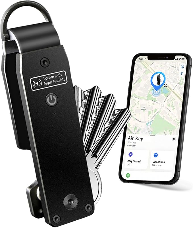 Key Organizer Men's Keychains with Smart Tracker, Key Finder, Compact Key Holder -Minimalist Key Case Metal Car Key Chain