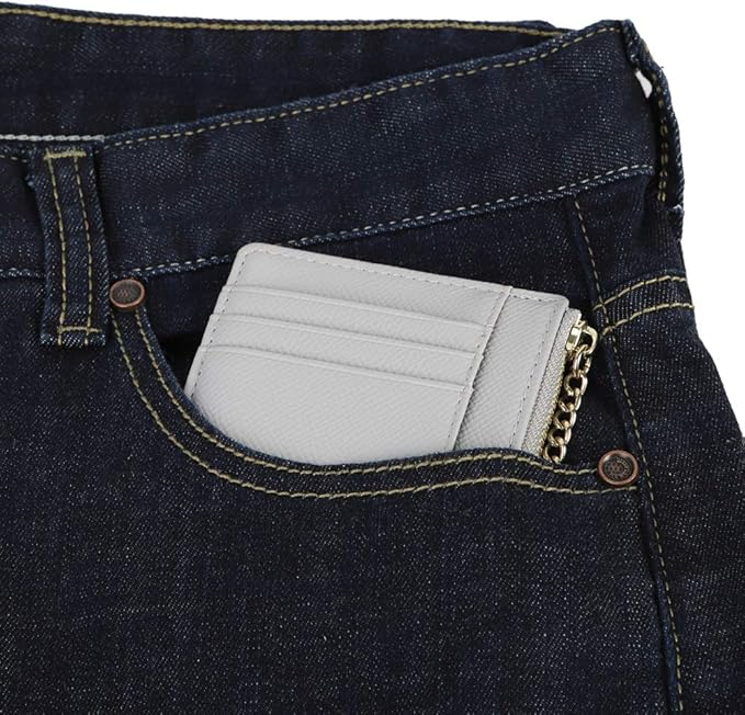 Women's 8 Cards Slim Minimalist Card Holder Coin Changes Purse Keychain Front Pocket Wallet | 8 Cards, Slim, Minimalist, Coin Changes, Purse, Keychain