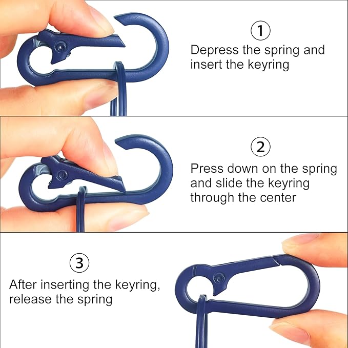 Metal Keychains for Women Men, Key Chain Ring Clip Holder Organizer for Home Car, Cut Keyring Accessories