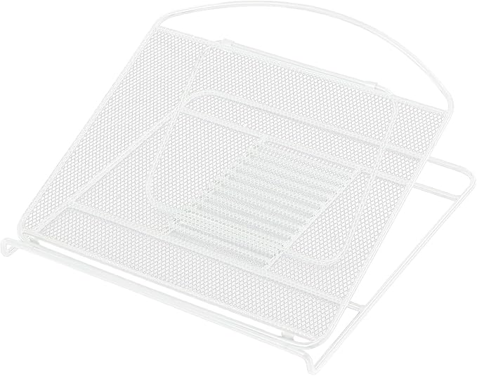 Safco Onyx Mesh Adjustable Ventilated Tabletop Laptop, Tablet Stand, Ergonomic Lift Stand' Silver