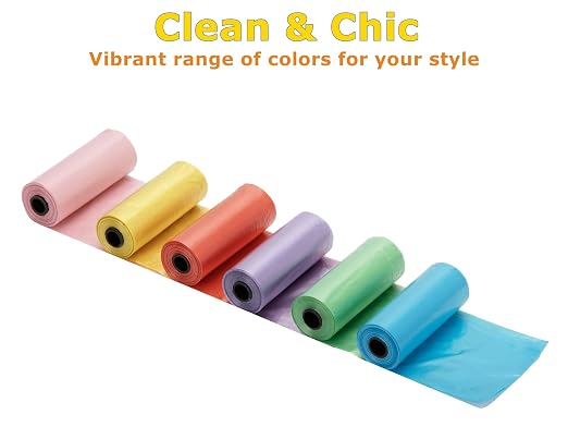 Ginsco 0.8 Gallons Disposable Trash Bags for Mini Car Trash Can, Portable Small Car Garbage Bags, Cars Accessories, Mini Trash Bags, Plastic Trash Bag for Cars/Home/Office (12 Rolls/180 Counts) Yellow