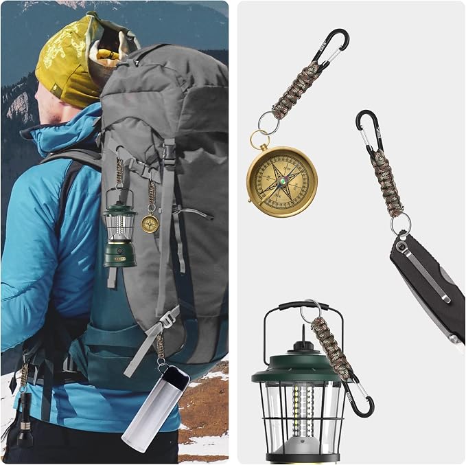 EOTW Carabiner Keychain,Paracord Keychain Small Aluminum Clip D Ring for Camping, Hiking, Fishing, Or As A Key Organizer