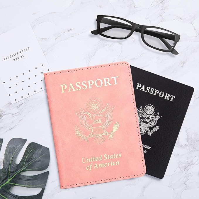 Passport Holder Covers Case, Waterproof Rfid Blocking Travel Wallet | Made Of Soft Pu Leather, It Is Scratch-Resistant, Waterproof, Crease-Resistant, and Is Lightweight, Thin and Durable