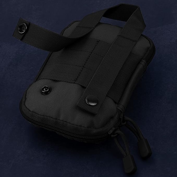 IronSeals Tactical Molle EDC Pouch Utility Tool Pouch Compact Pocket Organizer Pouch with US Flag Patch