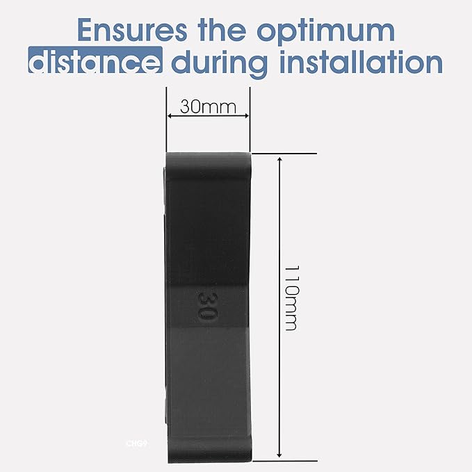 3IDEE Universal VESA Spacer - 30mm Distance - Monitor Mount Adapter 75x75 mm - Compatible with Many Monitors (Samsung Odyssey G5 Monitor & More) (75x75mm)