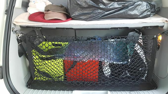 Trunk Organizer Cargo Net for Chrysler PT Cruiser 2001-2010 – Envelope Style Cargo Net for Wagon-Premium Mesh Car Trunk Organizer Vehicle Carrier Storage – Compatible with PT Cruiser
