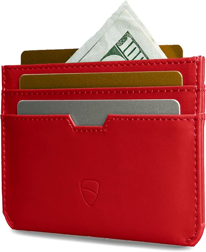 Vaultskin MOORGATE Slim Card Holder – Minimalist Leather Wallet with RFID Blocking, Front Pocket Credit Card Case for Men & Women