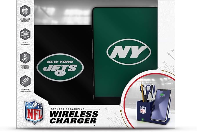 SOAR NFL Unisex Wireless Charging Stand and Desktop Organizer