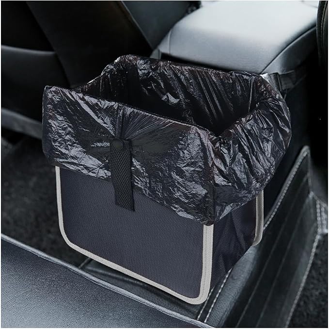 carleef Hanging Car Trash Can,Foldable & Leak-Proof Car Trash Bin with 7L Large Capacity for Keeping Tidy,Multipurpose Universal Cars Garbage Can as Cars Organizer and Storage
