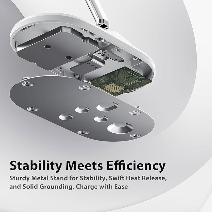 3-in-1 Wireless Charging Station for Apple Devices - Fast Charging Station for iPhone and Watch with MagSafe, Stable Charger Stand for iPhone 12-15 & iPhone 16 & iWatch & AirPods, Adapter Not Included