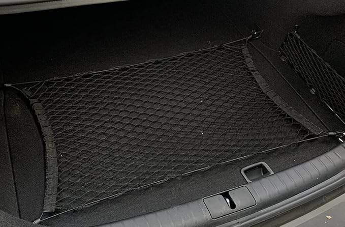 Trunk Organizer Cargo Net for Genesis G80 G90 2017-2026 – Floor Style Cargo Net for Sedan – Premium Mesh Elastic Car Trunk Organizer Vehicle Carrier Storage – Compatible with G80 G90