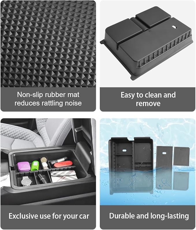 CDEFG Center Console Organizer Compatible with 2023-2025 Honda Pilot/2024-2026 Ridgeline/2024-2026 Passport Accessories Middle Console Organizer Armrest Tray Storage Box