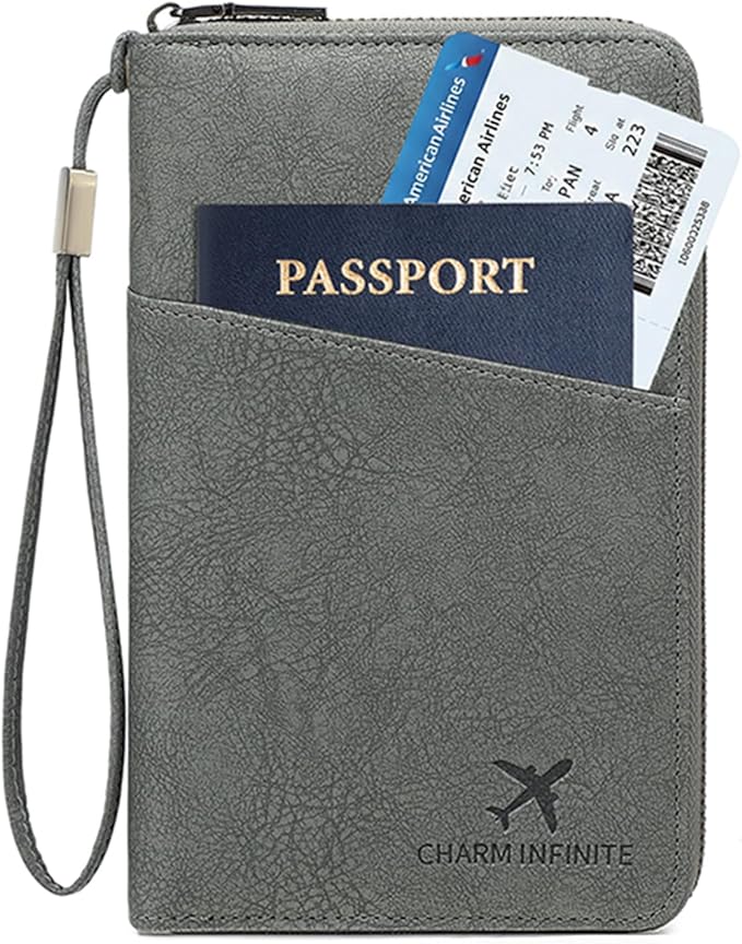 Family Passport Holder for Travel Women and Men RFID Passport Holder with Card Slots Holder Passport Case Passport cover Passport Wallet Travel Essentials and Accessories