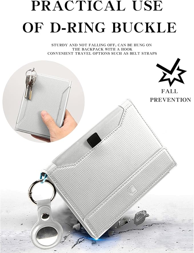 Passport Holder for Travel Essentials, RFID Blocking PU Leather Passport Wallet Cover Card holder Case Passport Book Holders for Women and Men, Grey