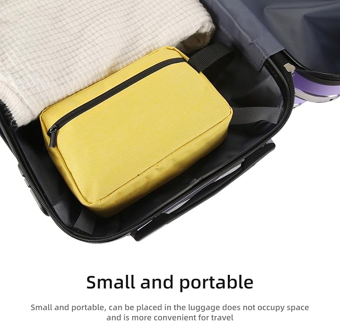 Icramsy Travel Toiletry bag Toiletry bag for women men Hanging Cosmetic bag Travel accessories for Women Men (Yellow)