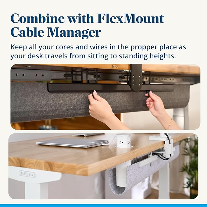 UPLIFTDESK Under Desk PC Mount ??Adjustable CPU Holder with 16" Slide-Out Track & 360° Swivel, 50 lb Capacity PC Holder, Fits Most Desktop Towers and Standing Desks