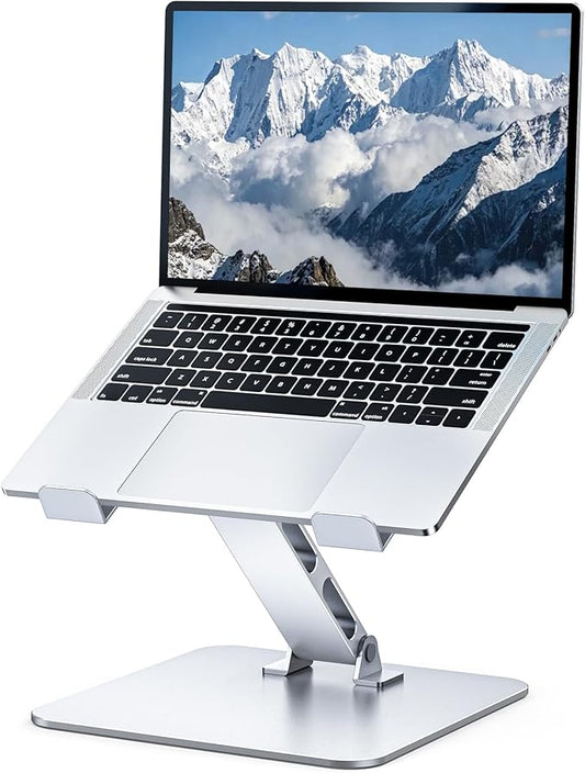 Adjustable Ergonomic Laptop Stand for Desk, Foldable Computer Stand, Stable Aluminum Lectern Notebook Riser & Portable Laptop Holder Mount Compatible with 10-16" MacBook Pro/Air, Dell, HP