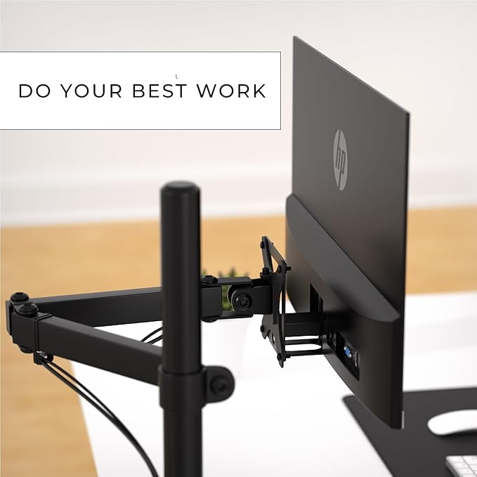 HumanCentric VESA Mount Compatible with HP M24h, M27h, 524sh, 524da and 527sh Monitors, M-Series Models Only, Bracket Mounts Monitor to Stand, Arm, 75x75mm and 100x100mm Pattern, Hardware Included