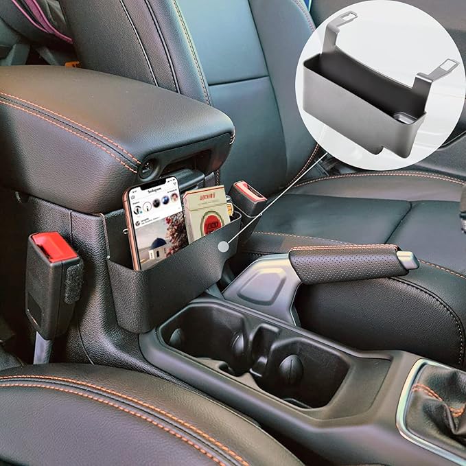 Center Console Hanging Box Compatible with Jeep Wrangler JL/JLU 2018-2022 2023 2024 2025 2026 and Gladiator JT Truck 2020-2026 Interior Accessories, Armrest Storage Organizer Tray (Not for JK/JKU)