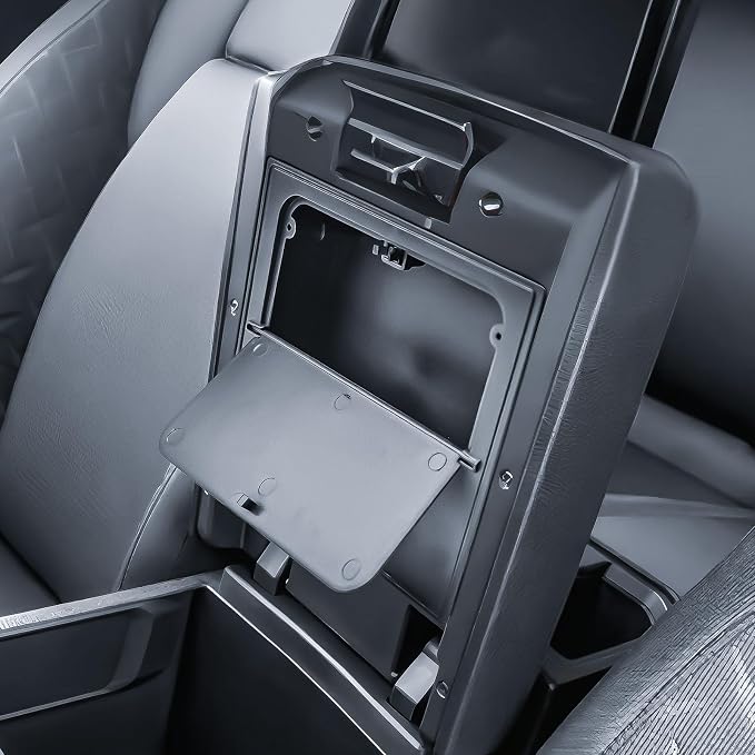 EDBETOS 2PCS 2026 4Runner Center Console Organizer for 2025 2026 Toyota 4Runner (6th Gen) Accessories Insert Tray, Armrest Hidden Storage Box Secret Compartment Press to Open and Close,ABS Black