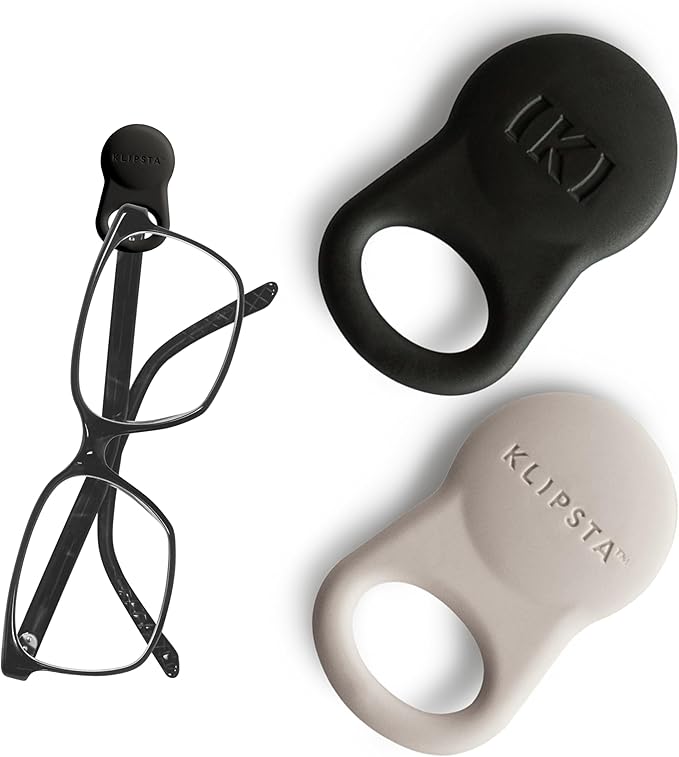 SPEX Glasses Clips (2-pack) - Magnetic Glasses Holder for Clothes. Eyewear Strap Alternative, ID Badge Holder.