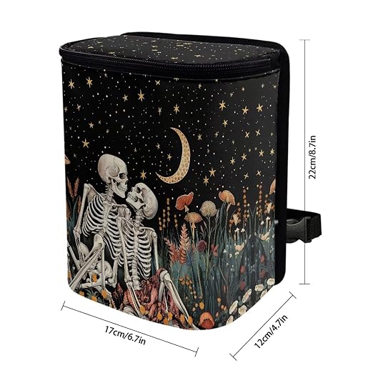 Butterfly Daisy Print Car Trash Can with Lid Cars Trash Bag Bin Hanging Waterproof Garbage Cans Leak Proof Vehicle Trash Can Multipurpose Storage Container for Back Seat