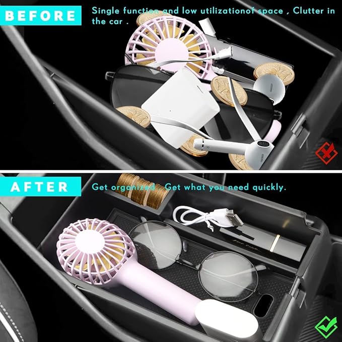 MARCHFA Center Console Organizer Tray Compatible for 2023 2024 2025 2026 Kia Sportage Hybrid X PRO SX Prestige Accessories Armrest Storage Box Oragnizer Tray Insert