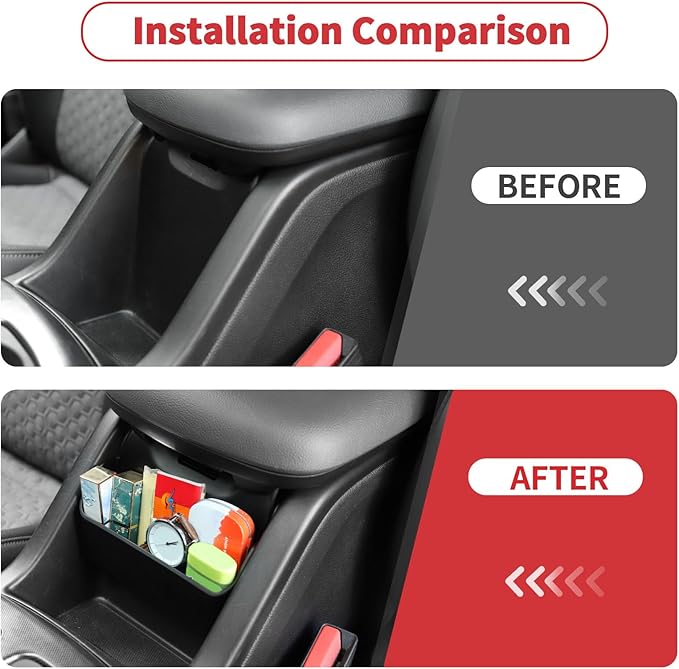 Linskip Center Console Storage Organizer Kit Compatible with Chevy Colorado & GMC Canyon 2014-2022, Hanging Storage Box + Gear Shift Side Pocket
