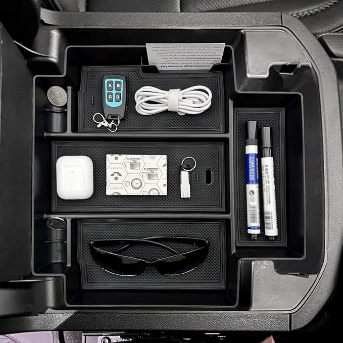 JOJOMARK Center Console Organizer Accessories fits for 2021-2024 GMC Yukon Chevy Tahoe Suburban（ Only Fit for Power Sliding Console）（not for 2025 Models）