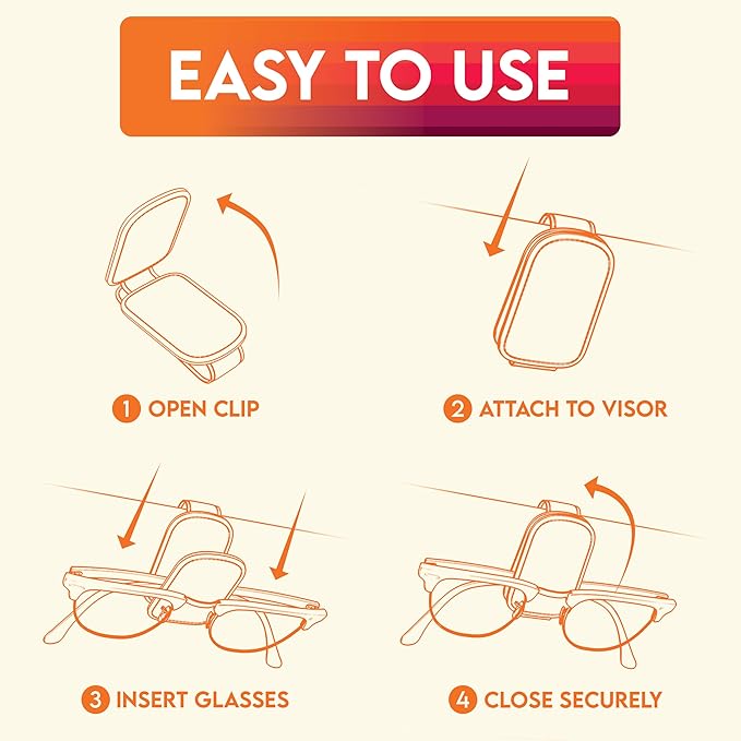 Sunglasses Holder for Car Visor
