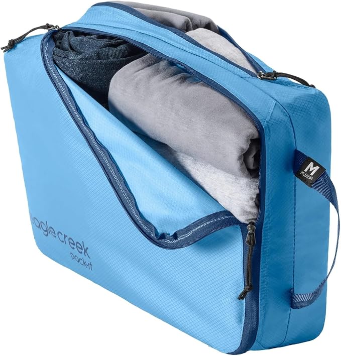 Eagle Creek Pack-It Isolate Extended Stay Set - Includes Shoe Sack, M Clean/Dirty Cube, 2x M Isolate Cube & 2x L - Travel Essentials - Travel Essentials - Blue Dawn