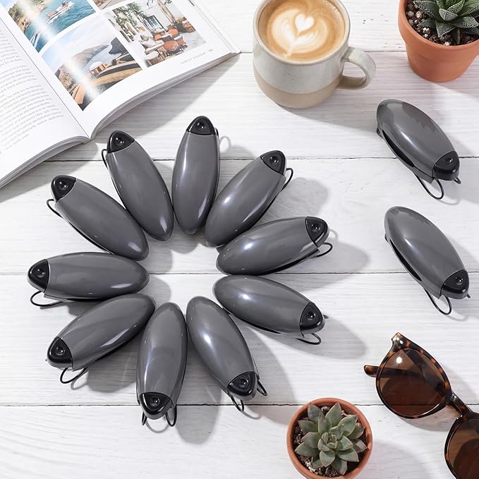 Frienda 5 Pcs Auto Car Vehicle Sun Visor Clip Holder Sunglasses Holder for Eyeglasses Mount Ticket Card Clip for Car Accessories (Gray)