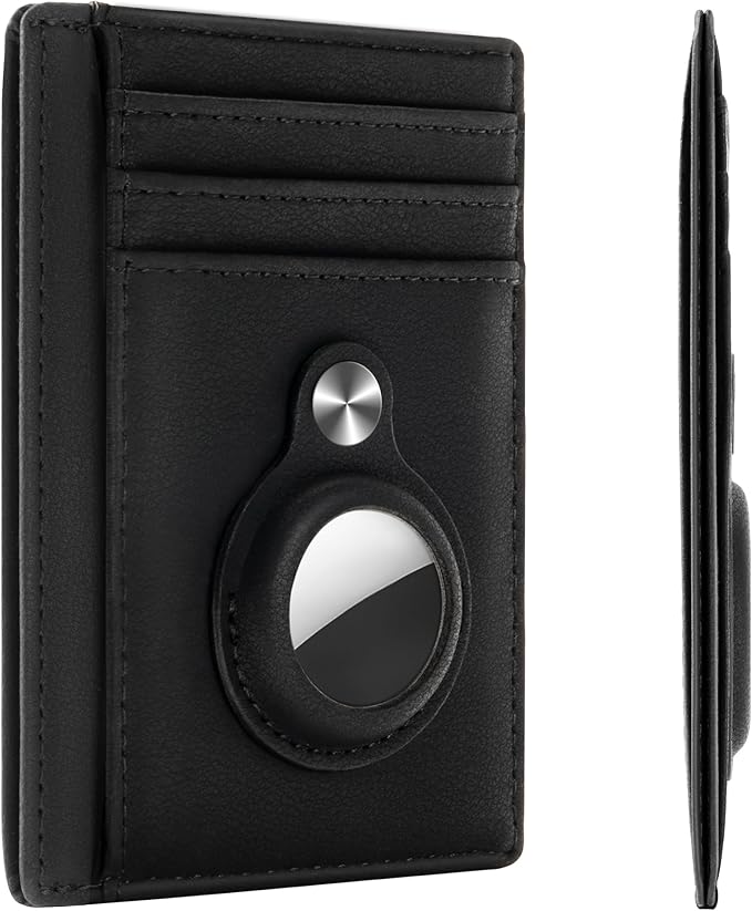 Hawanik Slim Minimalist Front Pocket Air Tag Wallet, RFID Blocking Card Holder Wallet with Airtag Holder