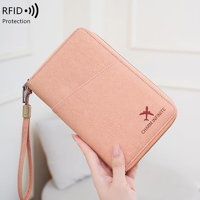 Family Passport Holder for Travel Women and Men RFID Passport Holder with Card Slots Holder Passport Case Passport cover Passport Wallet Travel Essentials and Accessories