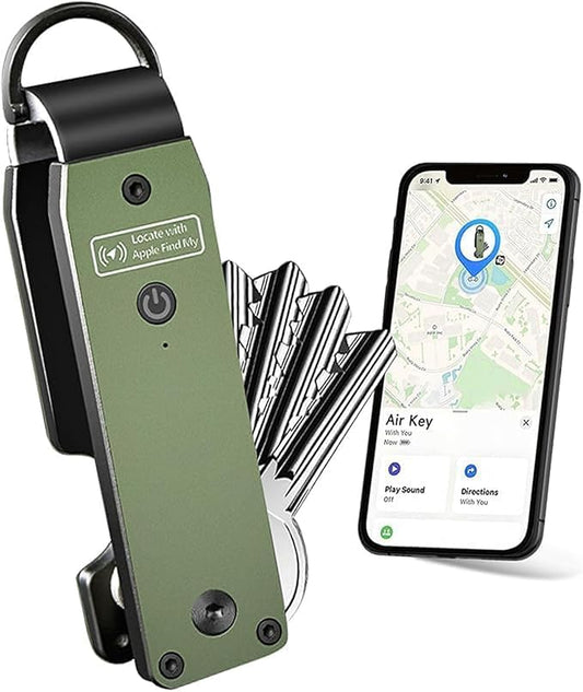Richboyz Air Keychain for Outdoor Enthusiasts: Lightweight Aluminum GPS Tracker Key Holder for Men & Women