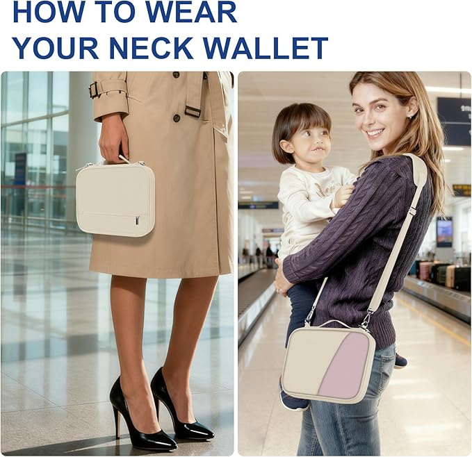 EcoVision Family Passport Holder for Travel with RFID Blocking, Traveling Essentials Organizer Pouch Bag, Light Passport Wallet for Travel Must Haves Accessories for Women Men