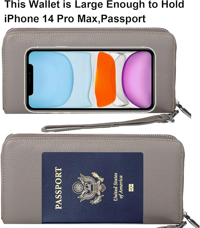 Lavemi Small Compact Women Wallet RFID Blocking Genuine Leather Bifold Purse with ID Windows