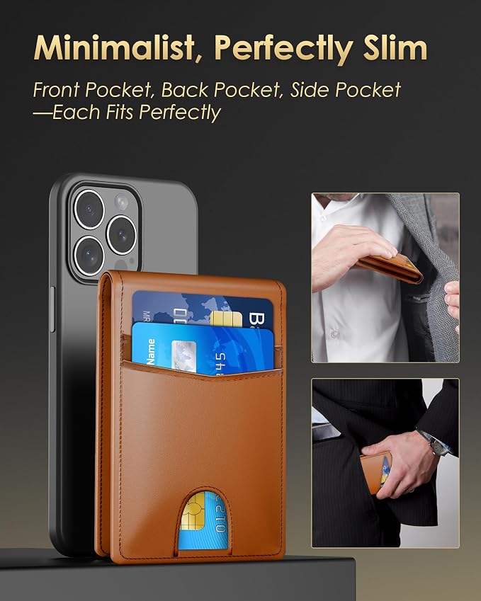 QLD 2026 Wallet for Men - RFID Blocking [Functional & Practical] Bifold Slim Minimalist Credit Card Holder Pop Up Wallet Metal Case with Cash Slot, Front Pocket with ID Window, Gift Boxed