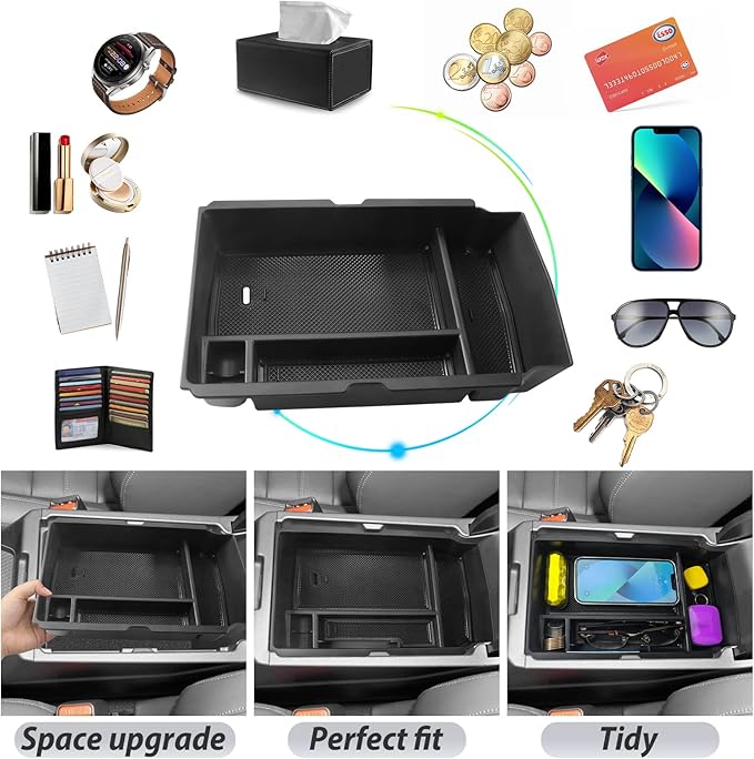 SKTU for 2023 2024 2025 2026 Honda CRV Center Console Organizer 2023-2025 2026 CRV Hybrid Console Tray 2024 2025 2026 CRV Accessories Console Tray Honda CR-V 2025 2026 Accessories with Coin Holder