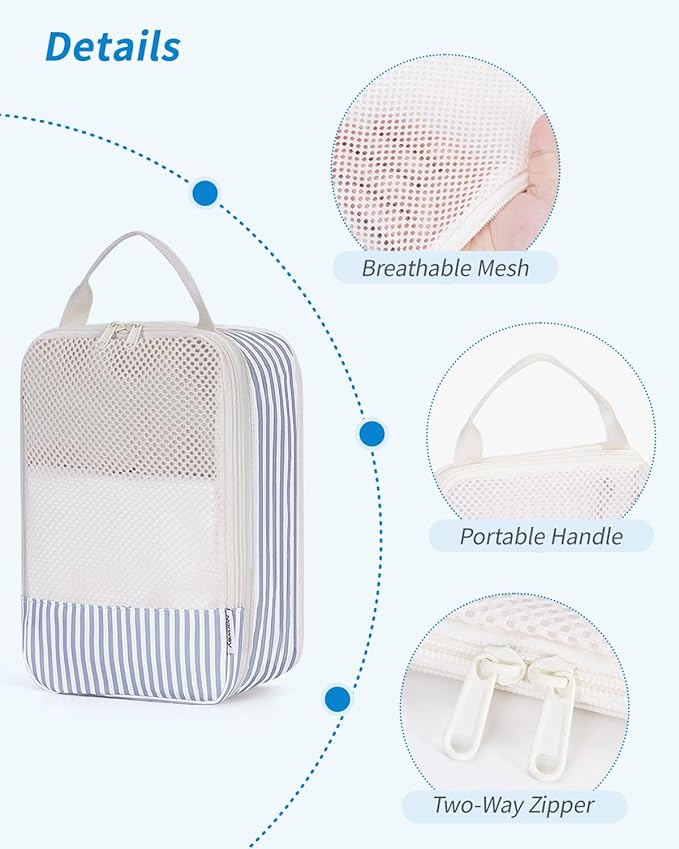 Narwey 6 Set/5 Set Compression Packing Cubes for Travel Kids Women Carry on, Packing Organizers Bag for Backpack Luggage Suitcase Duffle Bags