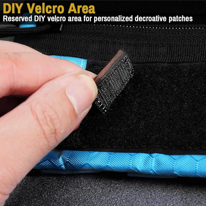 VIPERADE VE1-P Pocket Organizer, EDC Pocket Organizer Men, EDC Organizer Pouch Tool Pouch with 5 Tool Storage EDC Pouch for Flashlight, Pocket Knife, Tactical Pen, EDC Gear (Blue)