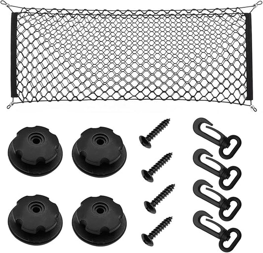 Car Rear Cargo Net/Cargo Net Stretchable, Adjustable Elastic Storage Organizer Net, Trunk Cargo Storage Net for SUV, Sedan