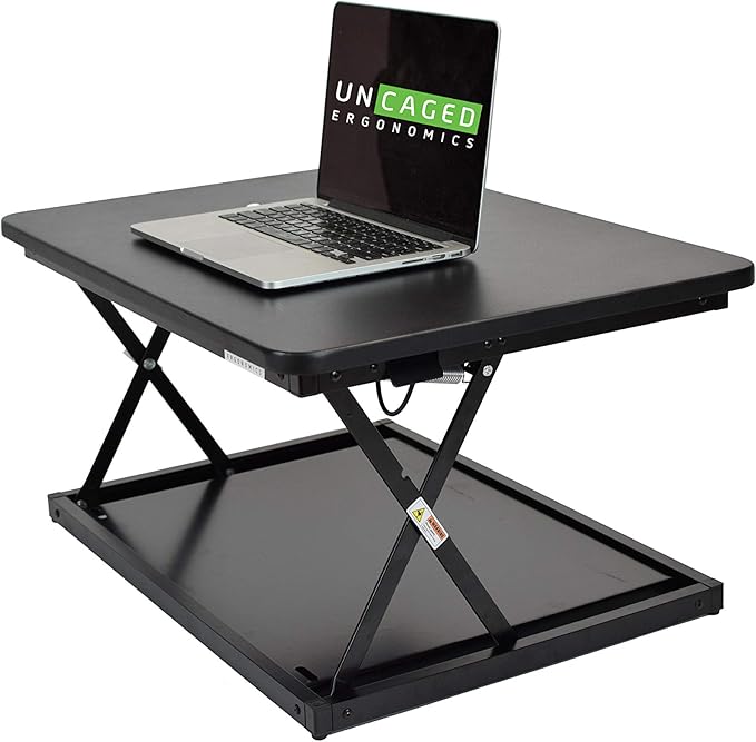 Uncaged Ergonomics CHANGEdesk Mini - Affordable Height Adjustable Stand Up Desk Conversion and Laptop Standing Desk Converter (2 Pack | Black)