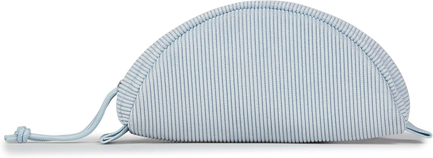 JanSport Luna Blue Compact Minimalist Semicircular Pouch