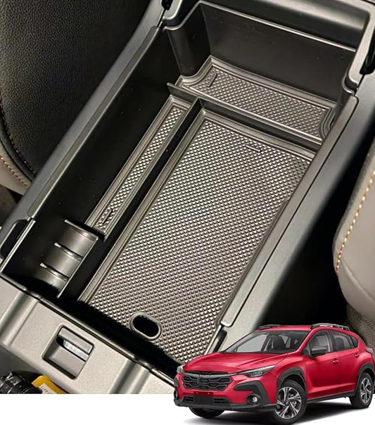 Vesul Compatible with Subaru Crosstrek Impreza 2024 2025 Center Console Armrest Storage Box ABS Tray Insert Organizer Glove Pallet Phone Holder