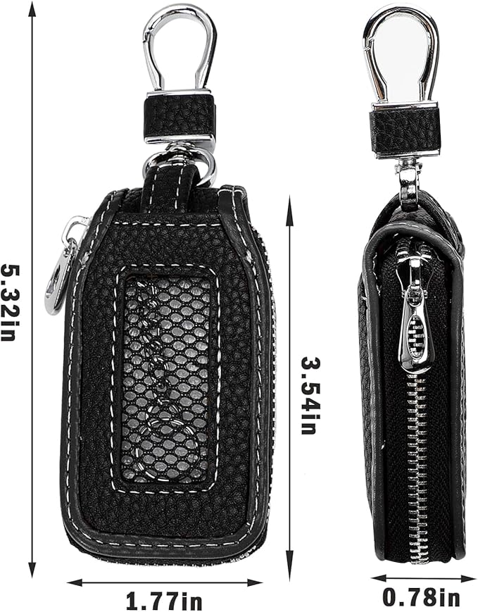 2 Pieces Leather Car Key Chain Case Holder Car Key Case Key Fob Protector Car Key Fob Cover Case