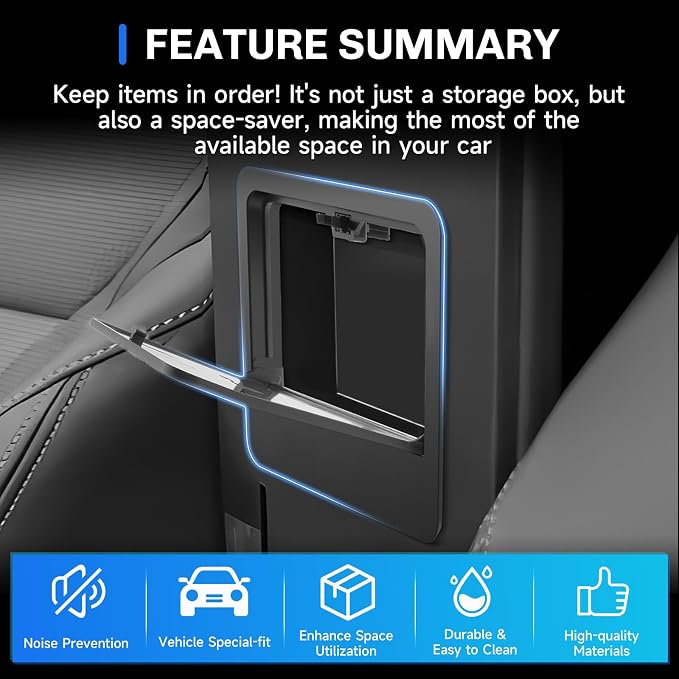 SXCY for 2024 2025 2026 Lexus GX550 Center Console Organizer for 2024 2025 2026 Lexus GX550 Accessories [Armrest Privacy Tray] 2024-2026 GX550 Armrest Back Privacy Storage Organizer