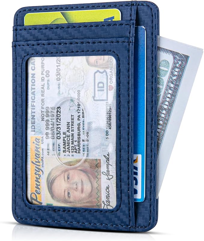GH GOLD HORSE Slim RFID Blocking Card Holder Minimalist Leather Front Pocket Wallet for Women | Slim