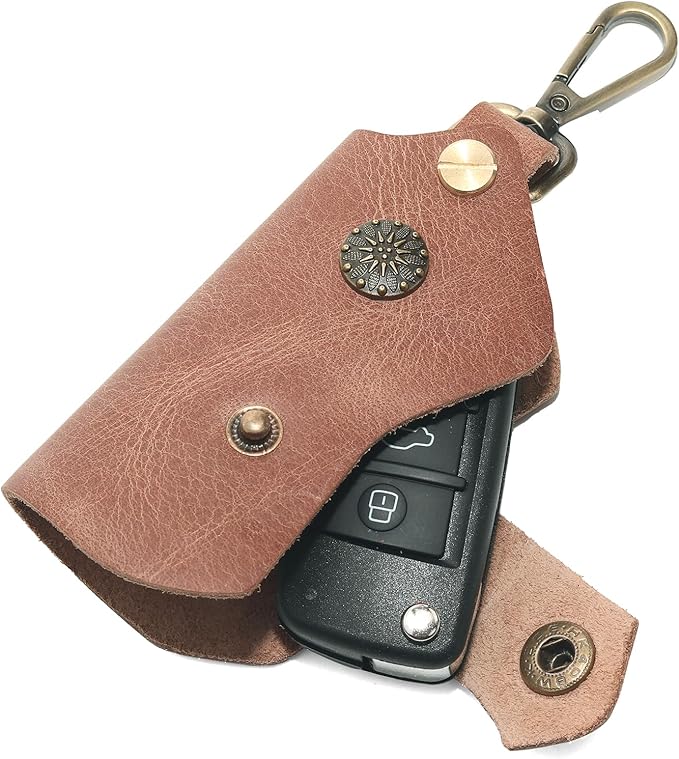 Handmade Leather Key Chain Holder, Leather key case for key storage Car Key Holder Home Door Key Bag