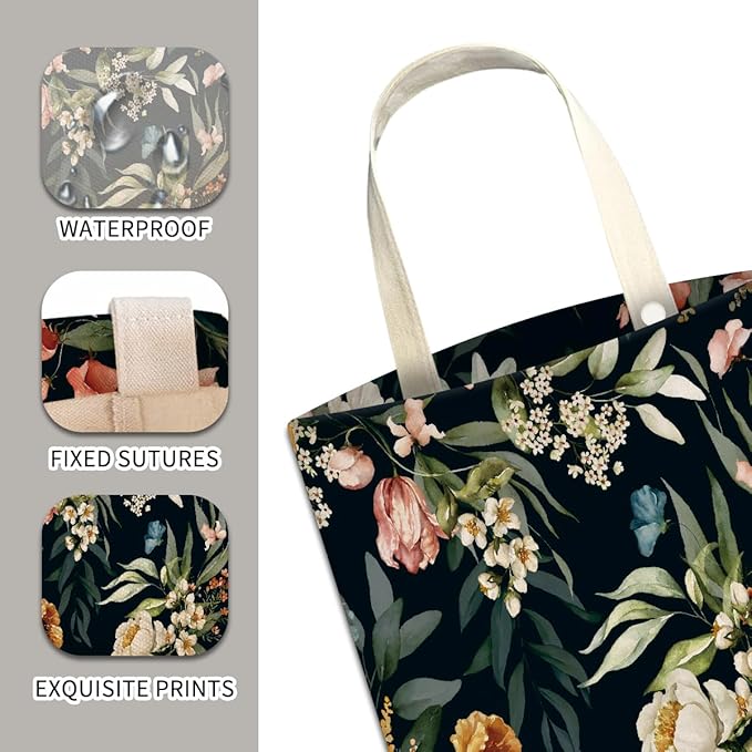 Car Trash Can, Cute Car Trash Bag, Hanging Car Organizer and Storage Bag, Trash Bin for Car Accessories, Vehicle, Travelling, Camping Watercolor Flowers